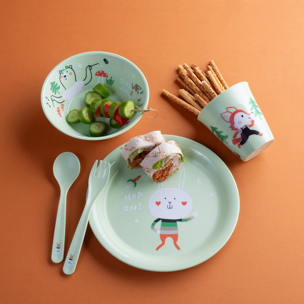 koziol Kindergeschirr-Set HOP ON AT HOME