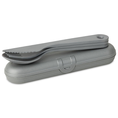 koziol Besteck Etui + Besteckset 3 teilig TWIST READY