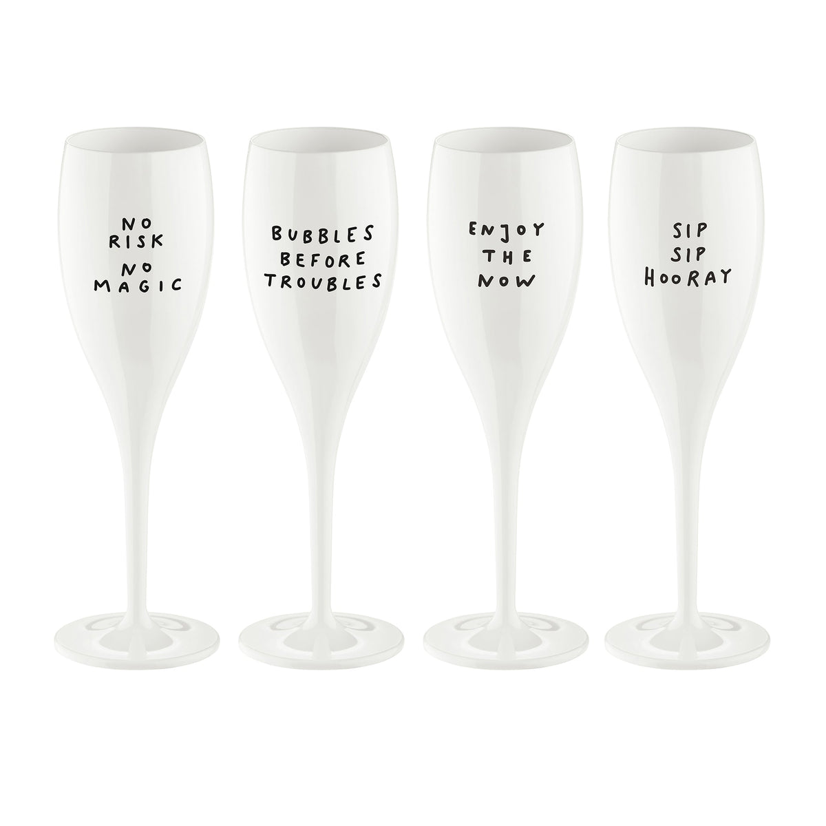 koziol verre imprimé 4 motifs CHEERS No. 1 SAY IT IN STYLE