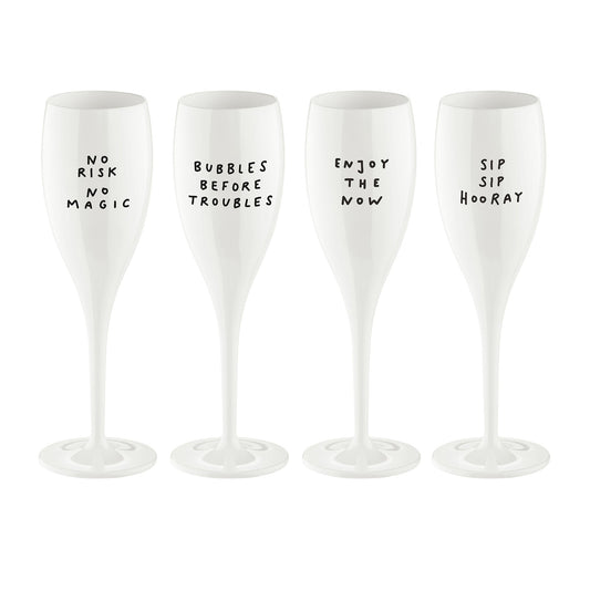 koziol verre imprimé 4 motifs CHEERS No. 1 SAY IT IN STYLE