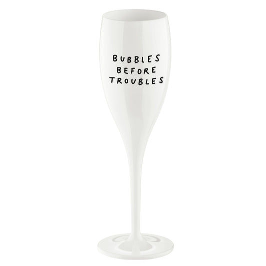 koziol verre imprimé CHEERS No. 1 BUBBLES BEFORE TROUBLES