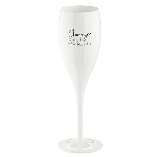 koziol verre imprimé CHEERS No. 1 CHAMPAGNE THE NEW MEDICINE