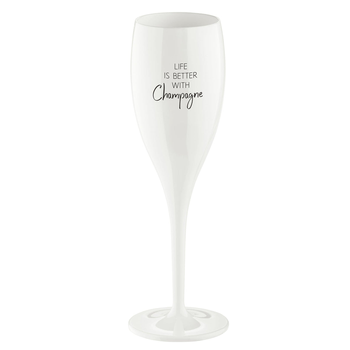 koziol printed glass CHEERS No. 1 LIFE IS BETTER WITH CHAMPAG