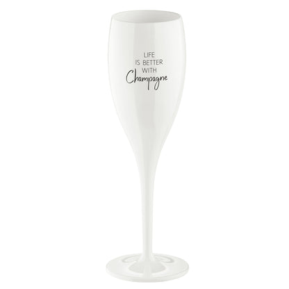 koziol printed glass CHEERS No. 1 LIFE IS BETTER WITH CHAMPAG
