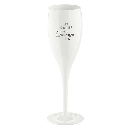 koziol verre imprimé CHEERS No. 1 LIFE IS BETTER WITH CHAMPAG