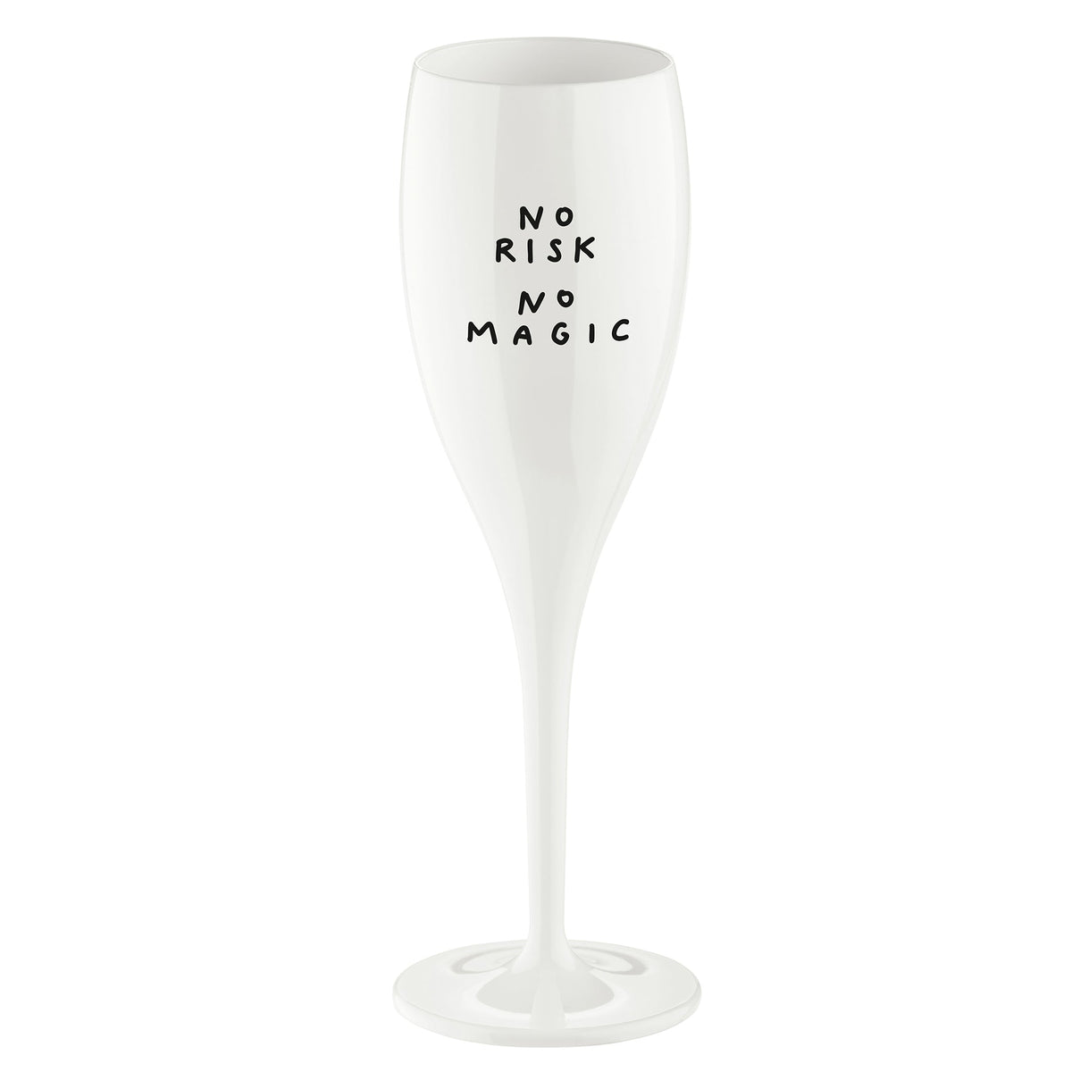 koziol verre imprimé CHEERS No. 1 NO RISK NO MAGIC