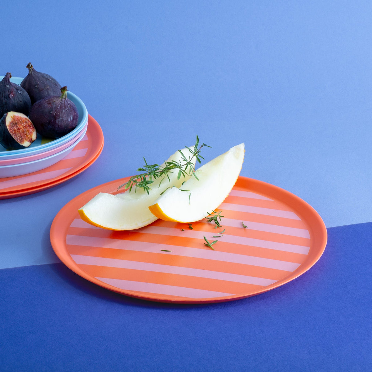 koziol Großer Teller  NORA PLATE 255mm STRIPES