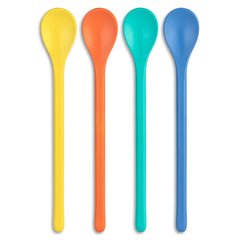 strong blue/coral/green/yellow
