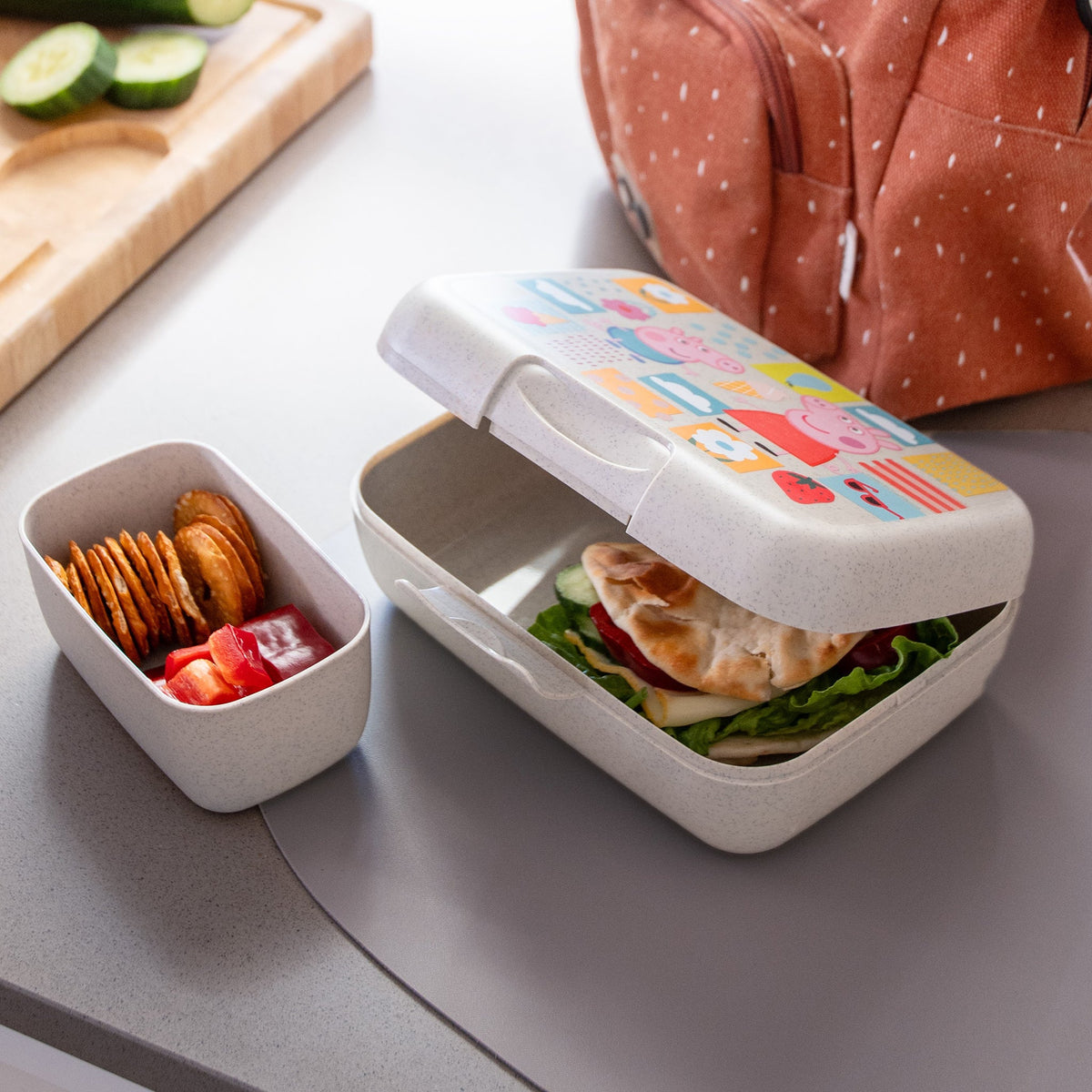 koziol lunch box with dividing tray CANDY L PEPPA PIG