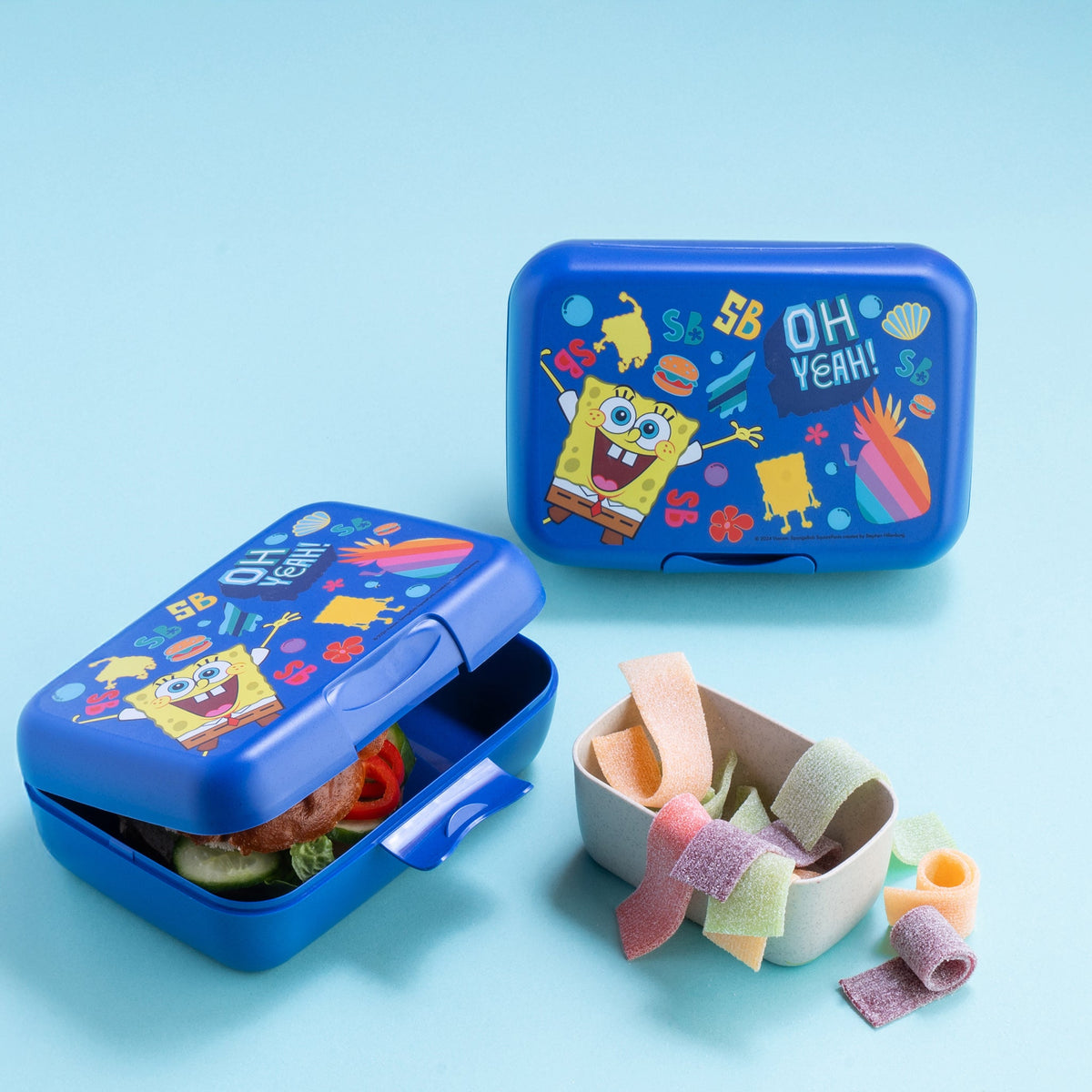 koziol lunch box with dividing tray CANDY L SPONGEBOB SQUAREPANTS