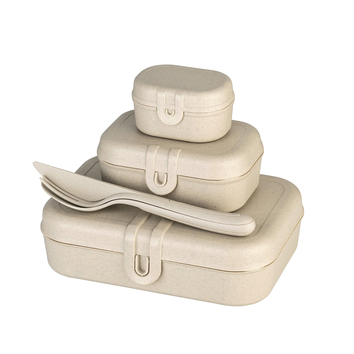 koziol set de boîtes repas + set de couverts PASCAL READY