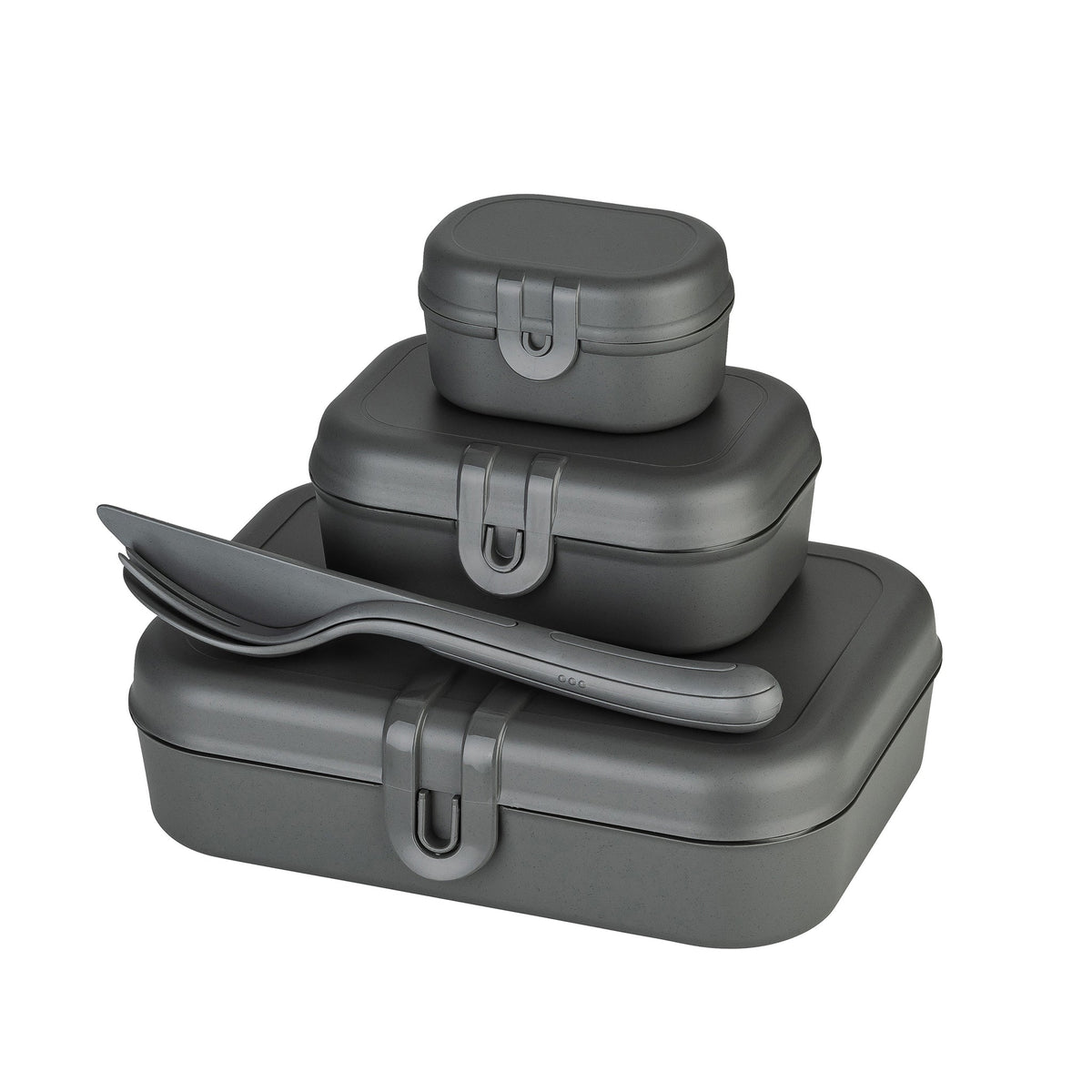 koziol set de boîtes repas + set de couverts PASCAL READY