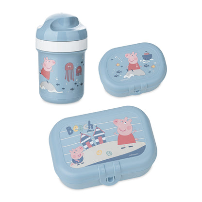 koziol set de boîtes repas + gourde PEPPA PIG WAVES TO GO