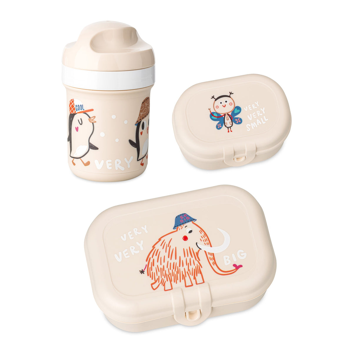 koziol Lunchbox-Set + Trinkflasche VERY VERY TO GO