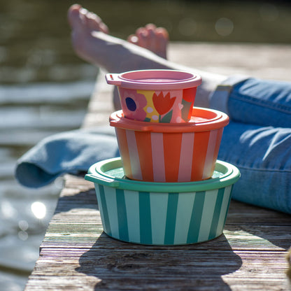 koziol bol avec couvercle NORA BOX 700ml STRIPES