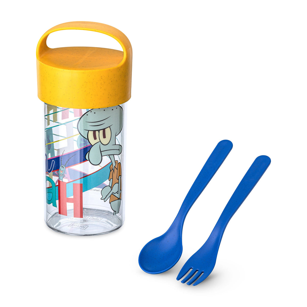koziol pot à encas / gourde + Besteck BUDDY SNACK 0,5 SPONGEBOB SQUIDWARD