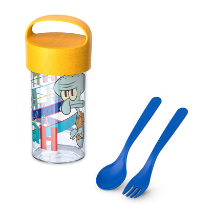 koziol pot à encas / gourde + Besteck BUDDY SNACK 0,5 SPONGEBOB SQUIDWARD